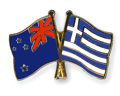 Fahnen Pins Neuseeland Griechenland