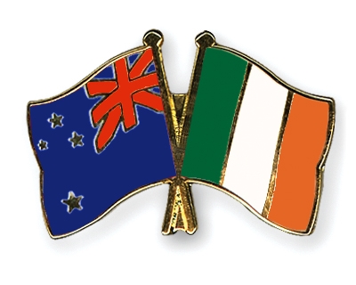 Fahnen Pins Neuseeland Irland