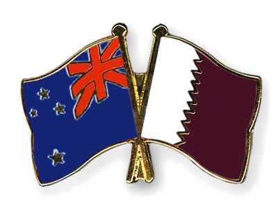 Fahnen Pins Neuseeland Katar