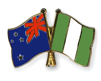 Fahnen Pins Neuseeland Nigeria