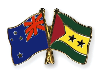 Fahnen Pins Neuseeland Sao-Tome-und-Principe