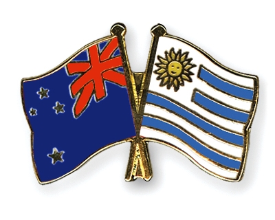 Fahnen Pins Neuseeland Uruguay