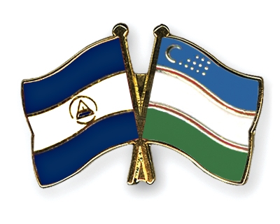 Fahnen Pins Nicaragua Usbekistan