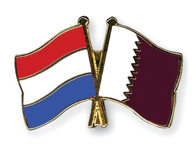 Fahnen Pins Niederlande Katar