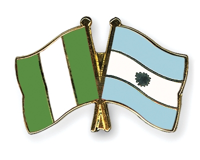 Fahnen Pins Nigeria Argentinien