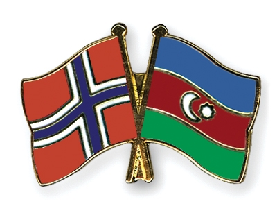 Fahnen Pins Norwegen Aserbaidschan