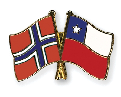 Fahnen Pins Norwegen Chile