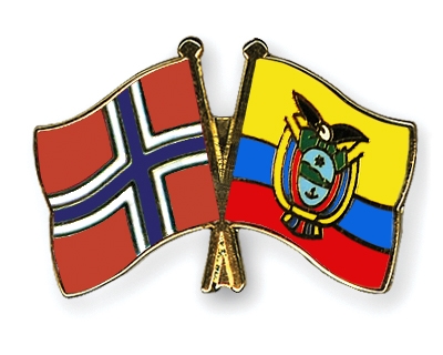 Fahnen Pins Norwegen Ecuador