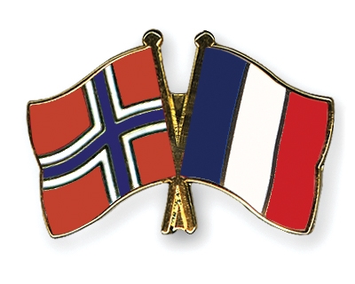 Fahnen Pins Norwegen Frankreich