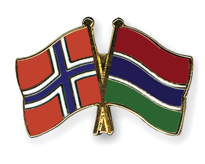 Fahnen Pins Norwegen Gambia
