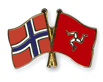 Fahnen Pins Norwegen Isle-of-Man