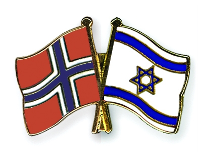 Fahnen Pins Norwegen Israel