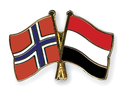 Fahnen Pins Norwegen Jemen