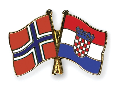 Fahnen Pins Norwegen Kroatien