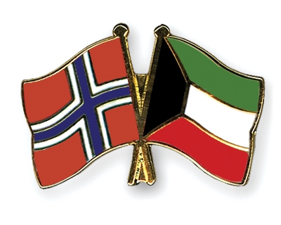 Fahnen Pins Norwegen Kuwait