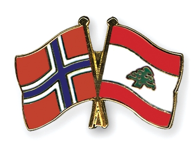 Fahnen Pins Norwegen Libanon