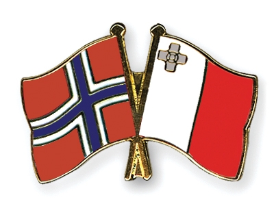 Fahnen Pins Norwegen Malta