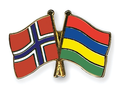 Fahnen Pins Norwegen Mauritius