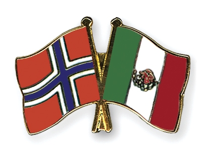 Fahnen Pins Norwegen Mexiko
