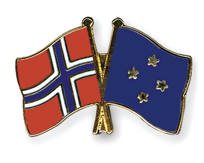 Fahnen Pins Norwegen Mikronesien