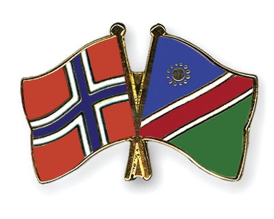 Fahnen Pins Norwegen Namibia