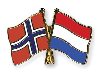Fahnen Pins Norwegen Niederlande