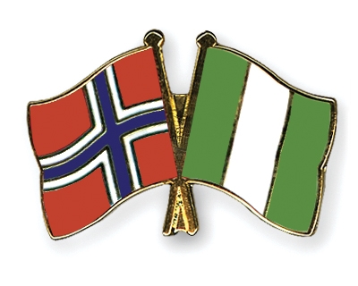 Fahnen Pins Norwegen Nigeria