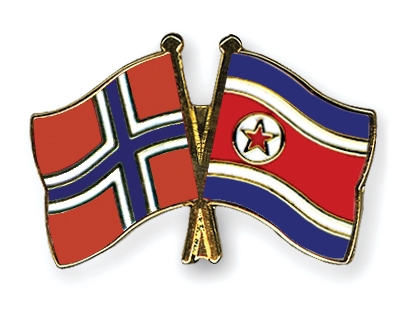 Fahnen Pins Norwegen Nordkorea