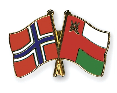 Fahnen Pins Norwegen Oman