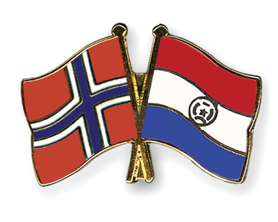Fahnen Pins Norwegen Paraguay