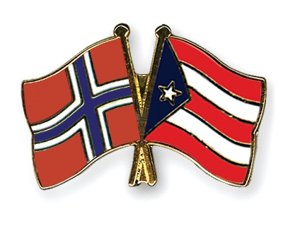 Fahnen Pins Norwegen Puerto-Rico