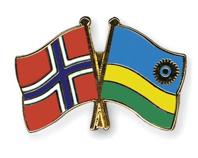 Fahnen Pins Norwegen Ruanda