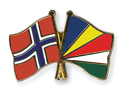 Fahnen Pins Norwegen Seychellen