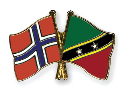 Fahnen Pins Norwegen St-Kitts-und-Nevis