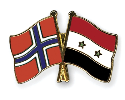 Fahnen Pins Norwegen Syrien