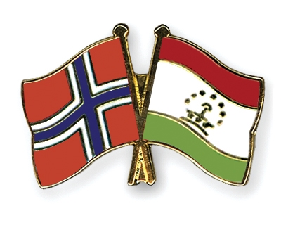 Fahnen Pins Norwegen Tadschikistan