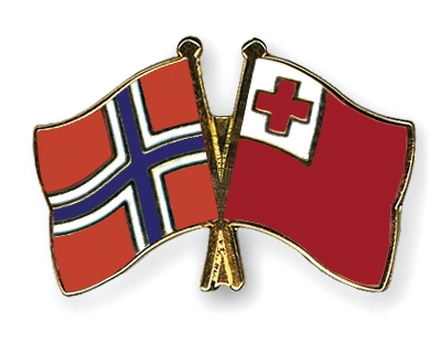 Fahnen Pins Norwegen Tonga