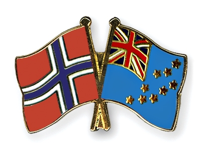 Fahnen Pins Norwegen Tuvalu