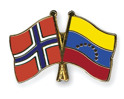 Fahnen Pins Norwegen Venezuela