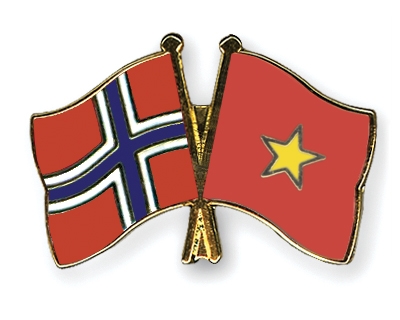 Fahnen Pins Norwegen Vietnam