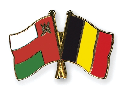 Fahnen Pins Oman Belgien