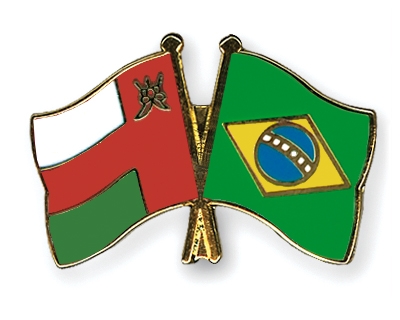 Fahnen Pins Oman Brasilien