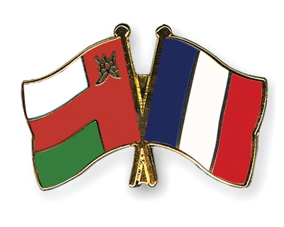 Fahnen Pins Oman Frankreich