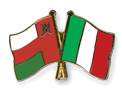 Fahnen Pins Oman Italien