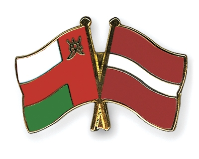 Fahnen Pins Oman Lettland