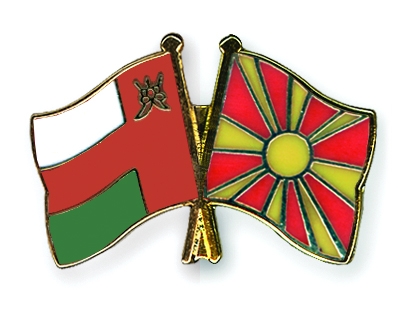 Fahnen Pins Oman Mazedonien