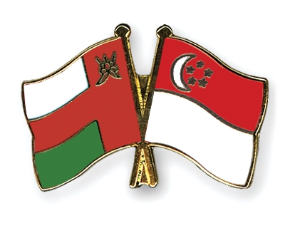Fahnen Pins Oman Singapur