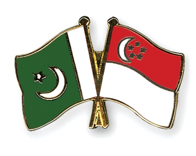 Fahnen Pins Pakistan Singapur