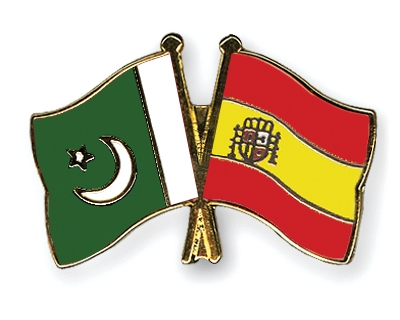 Fahnen Pins Pakistan Spanien