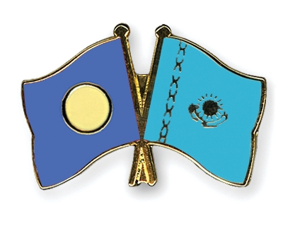 Fahnen Pins Palau Kasachstan